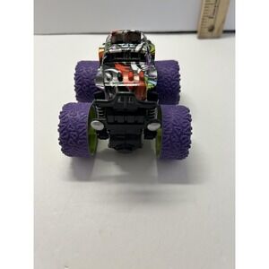 Graffiti Monster Truck Toy Small Plastic Vehicle Purple Big Wheels Kids Fun